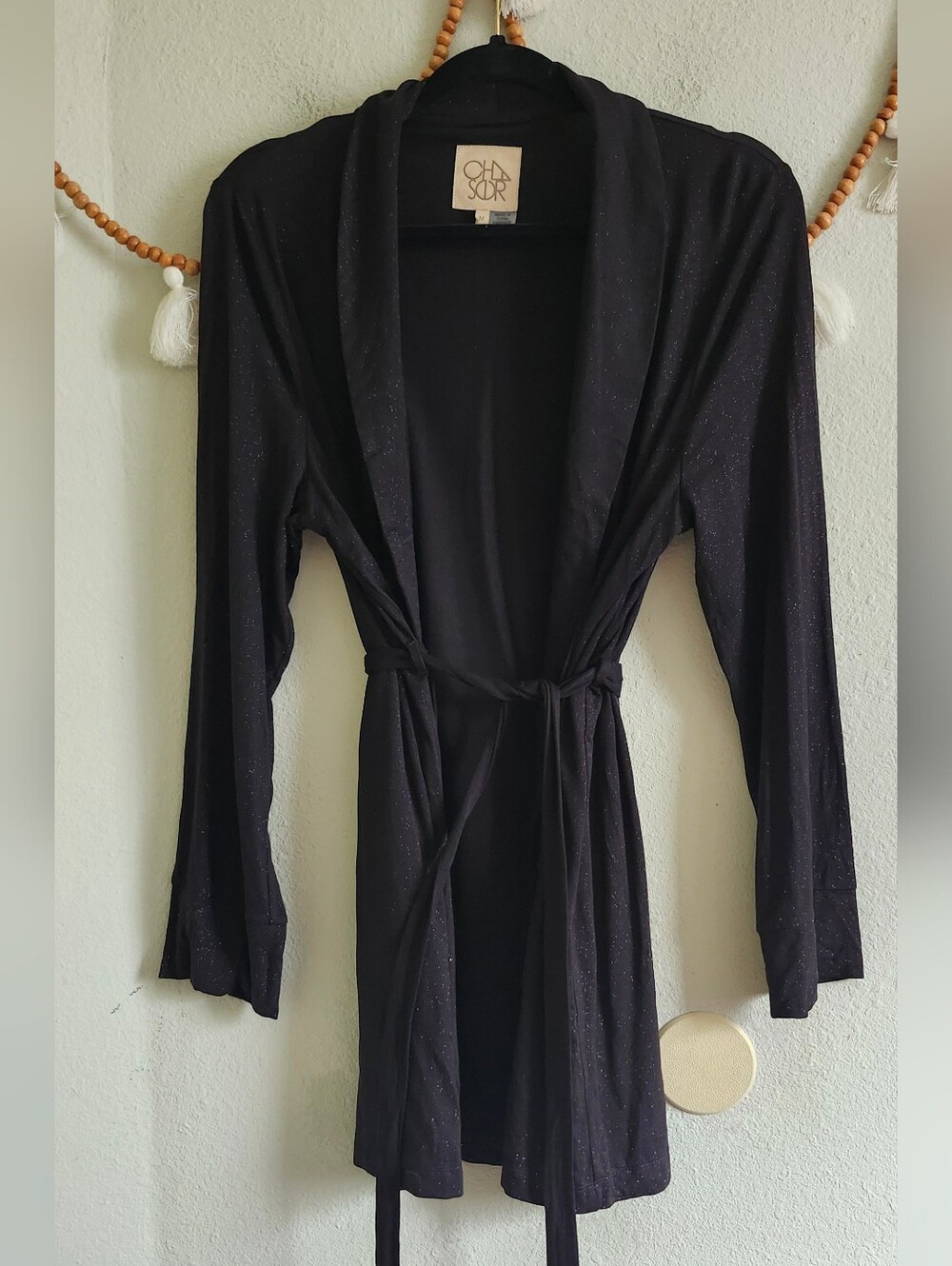 Chaser Black Shimmery Robe